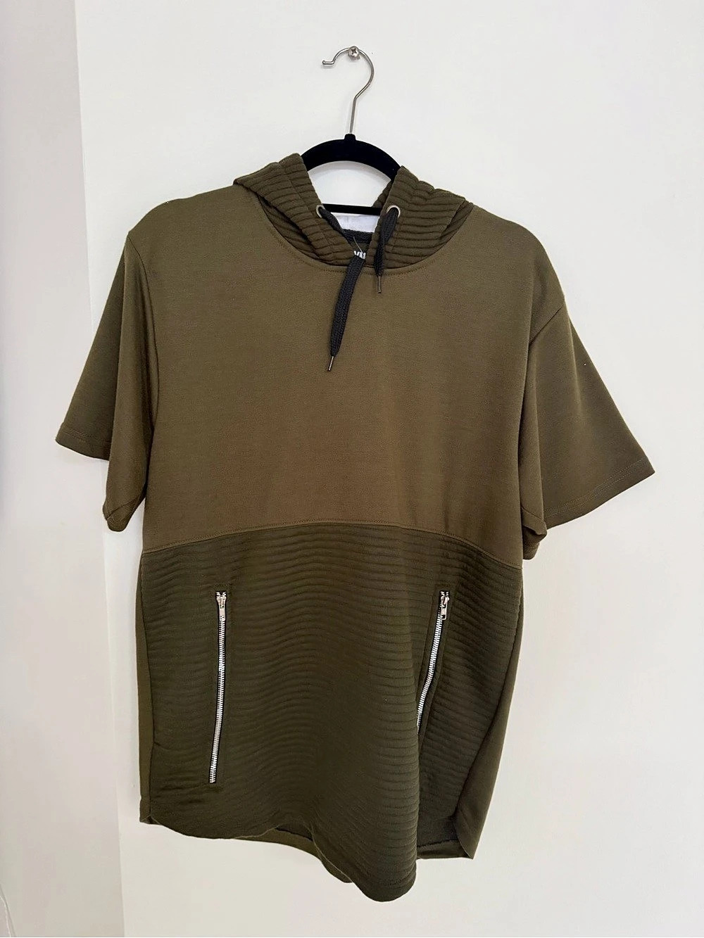 Brooklyn Xpress Men's Olive Short Sleeve Hoodie Size Medium